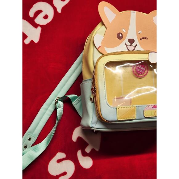 corgi mini backpack Handmade Luxury or detect certain ingredients in food Black Tricolor Corgi Small Backpack